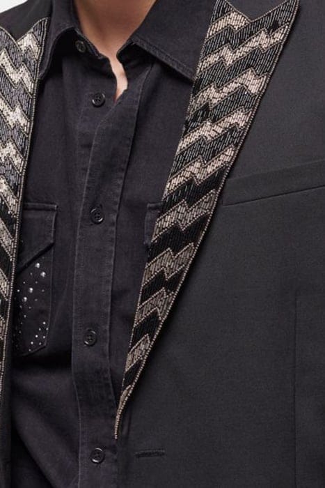 VESTE BRODEE A REVERS BLACK 5