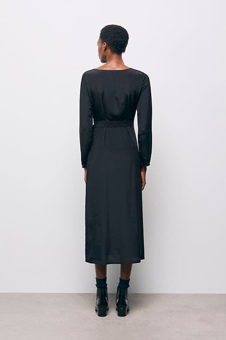 ROBE LONGUE MANCHES LONGUES JUPE DENTELLE BLACK 2