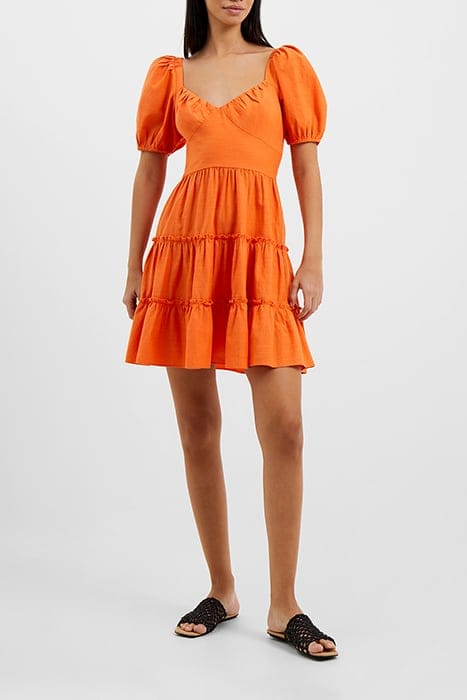 ALANIA PUFF SLEEVE DRESS RED 2