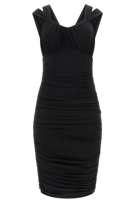 MARCIANO BY GUESS MARA GATHERED DRESS JET BLACK 5