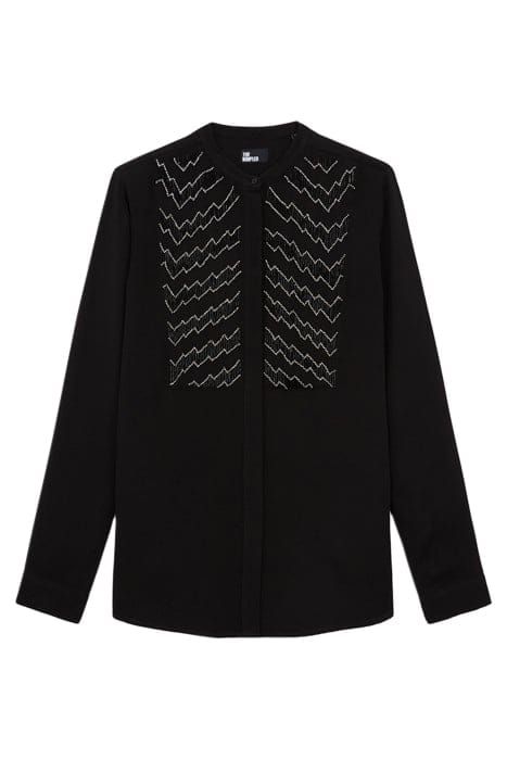 CHEMISE BRODEE A MANCHES LONGUES BLACK 1