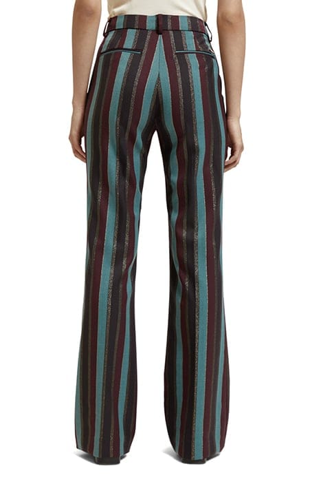 VIOLET - GLITTER STRIPE HIGH RISE FLARE PANT HERITAGE LUREX  2