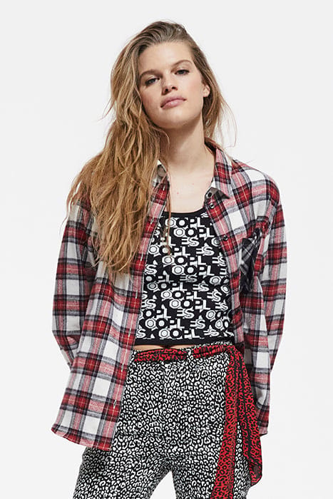 CHEMISE A CARREAUX ET POCHES CONSTRATEES RED 3