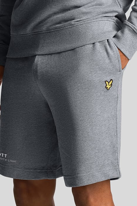 CO-ORDINATE PRINT SWEAT SHORT MID GREY MARL 5