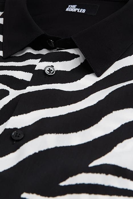 CHEMISE BI-COLORE PRINT ZEBRA BLACK WHITE 6