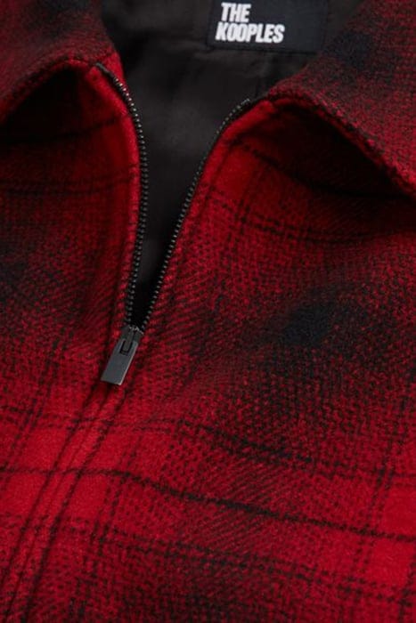 BLOUSON CARREAUX ROUGE ET NOIR ZIPE RED / BLACK 4