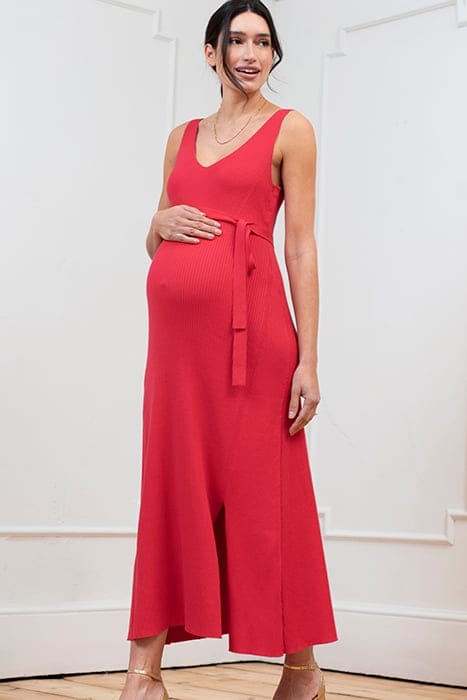 MATERNITY FIT & FLARE DRESS PINK 6