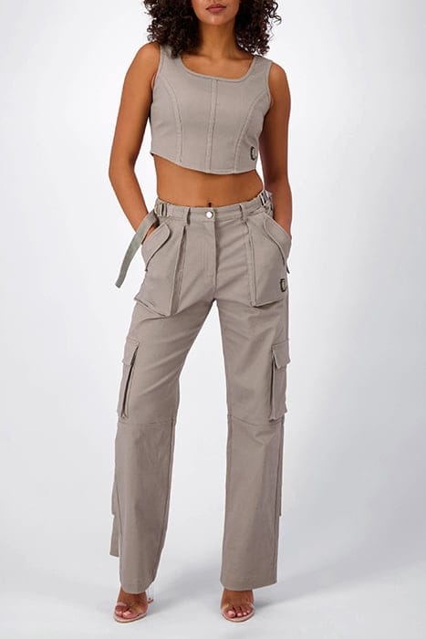 ZIP CORSET TOP GREY 3