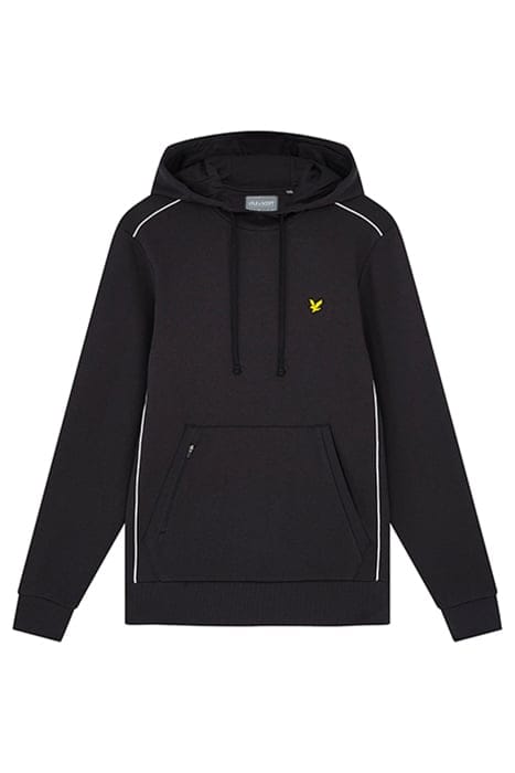 HOODIE WITH CONTRAST PIPING TRUE BLACK 4