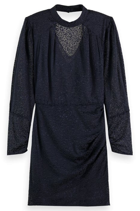 MOCK NECK MINI DRESS WITH OPEN BACK DETAIL NIGHT 4