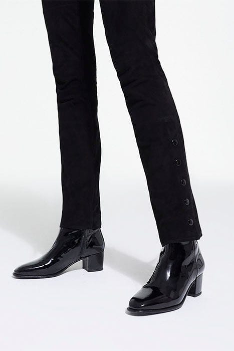 BOTTINES EN CUIR VINYLE AVEC ZIP INTERIEUR BLACK 2
