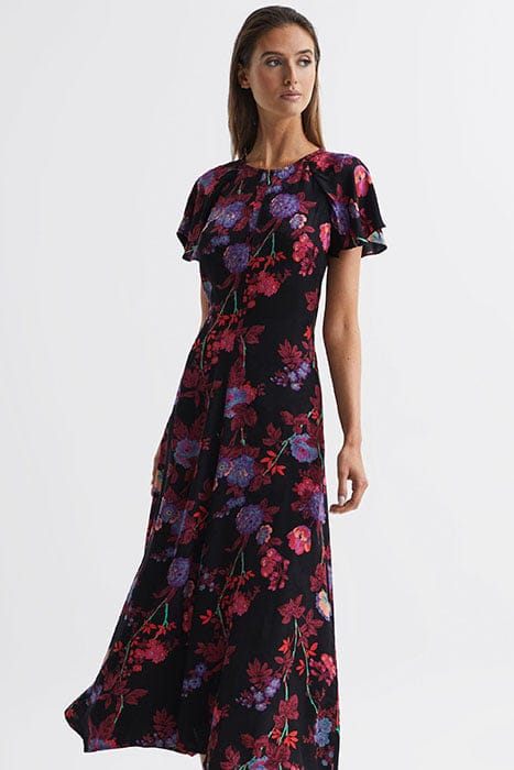 LENI MIDI DRESS BLACK/PINK 6