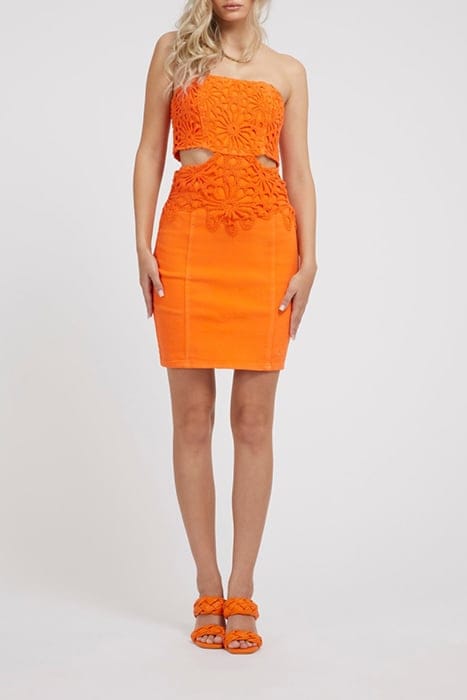 GUESS ECO SL BONNI FLORAL DRES ORANGE SLUSHIE MULTI 2