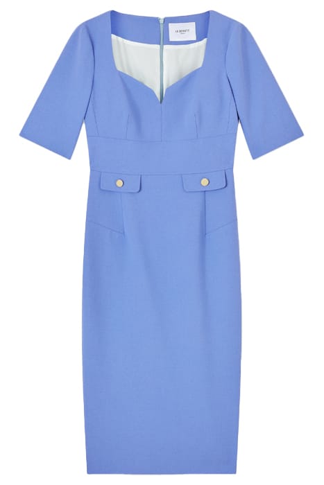 DR DIANA NOTCH NECK FITTED WEDGEWOOD 3
