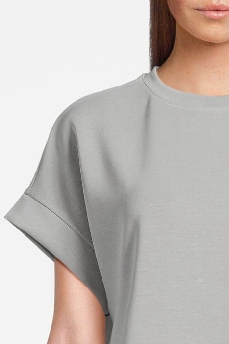TENCEL PEACHED SHIRT PEBBLE GREY 4