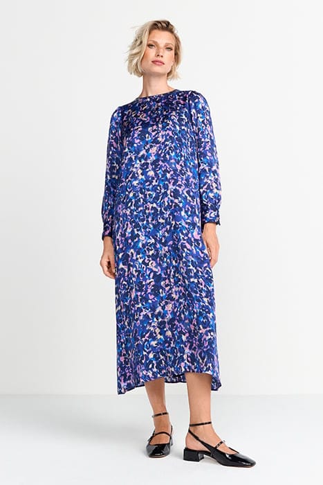 PRINTED MIDI DRESS MIDNIGHT BLUE 2