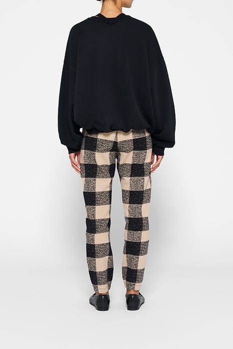 CROPPED JOGGER CHECK BLACK 3