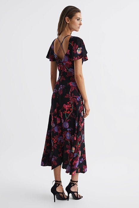 LENI MIDI DRESS BLACK/PINK 3