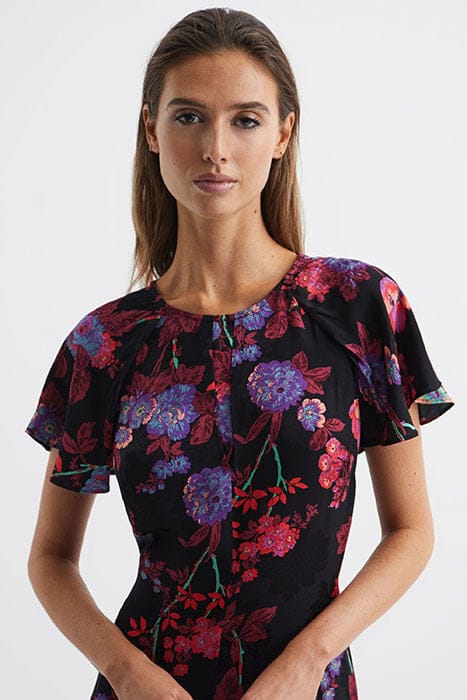 LENI MIDI DRESS BLACK/PINK 7