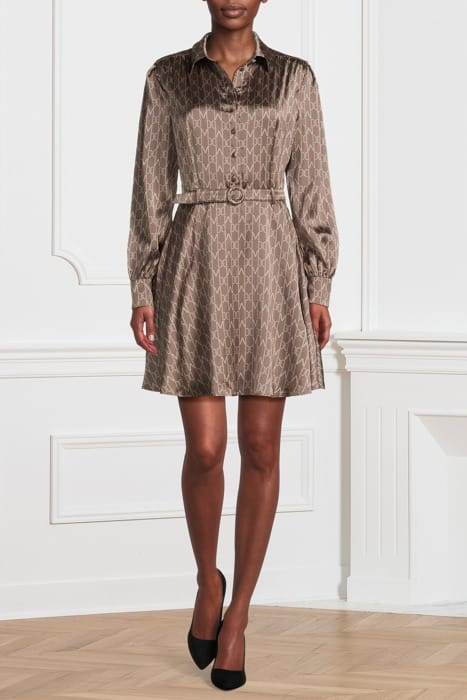 MARCIANO BY GUESS MONOGRAM DRESS CHOCOLATE 1