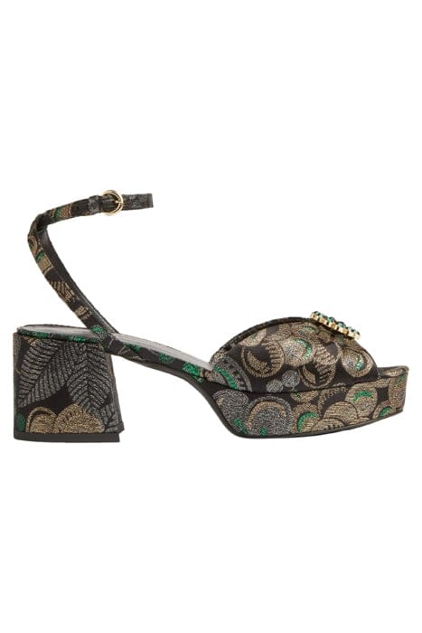 FS BRITTANY WEDGE SANDAL BLACK MIX 1