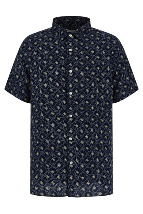 GUESS ECO SS COLLIN AOP SHIRT SMART BLUE ROPE SMAL 4