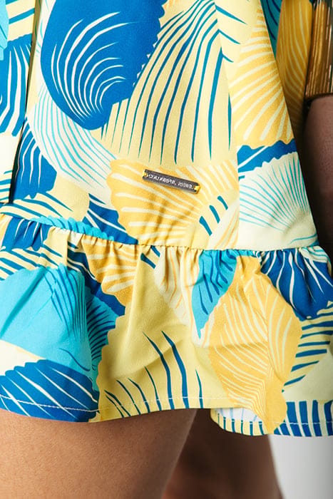 TELSI SHELL SHORT SLEEVE REAL WRAP DRESS SS WASHED YELLOW 6