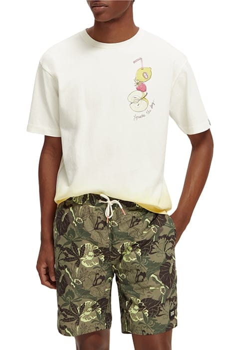 DIP-DYED SUMMER ARTWORK T-SHIRT WHITE 1