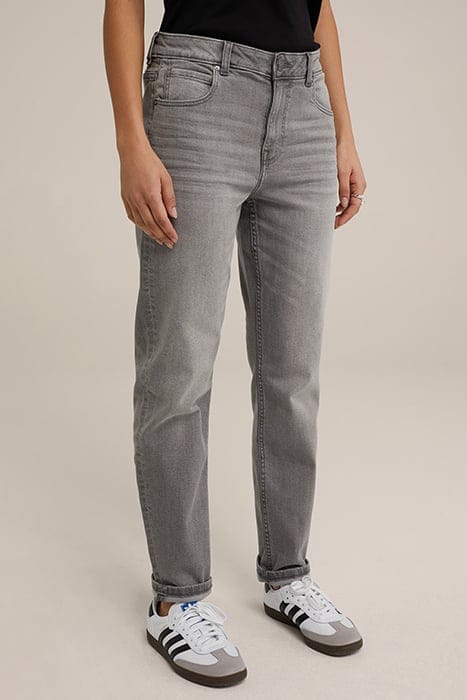 5-POCKET MID WAIST LIGHT GREY 1