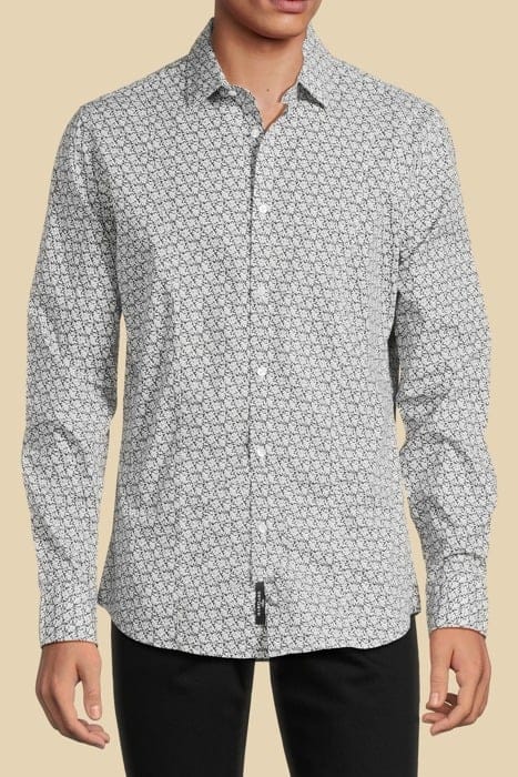 MARCIANO BY GUESS ITALIAN COLLA ROU AOP WHITE AND BLUE CASUA 1