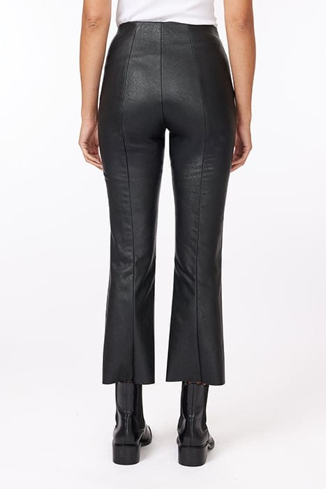 FAUX LEATHER CROP FLARE BLACK 2