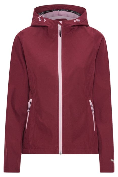 SHORT SOFTSHELL RAINCOAT DAYBREAK02 MAROON BANNER 1