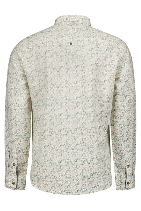 SHIRT ALLOVER PRINTED WITH LINEN WHITE 2