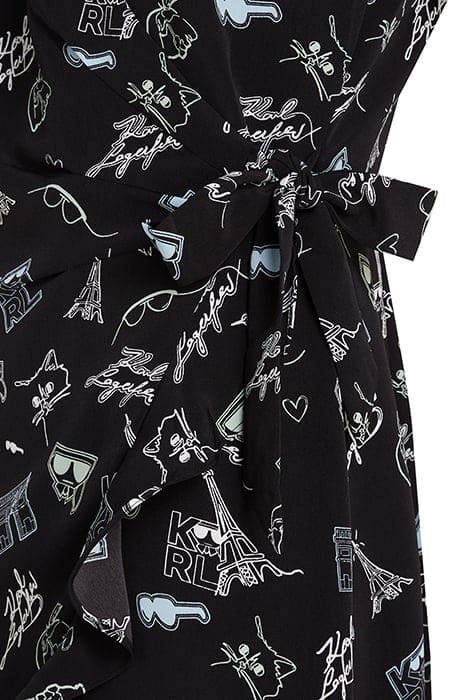 WHIMSICAL KARL AOP SS DRESS BLACK 3