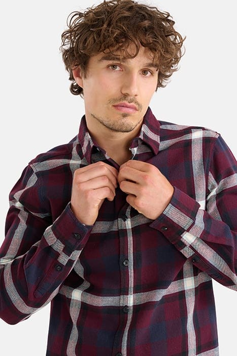 MA-SBBRIGHT CHECK SHIRT DARKPURPLE 7