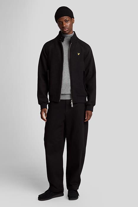 DOUBLE FACE WOOL HARRINGTON JET BLACK 3