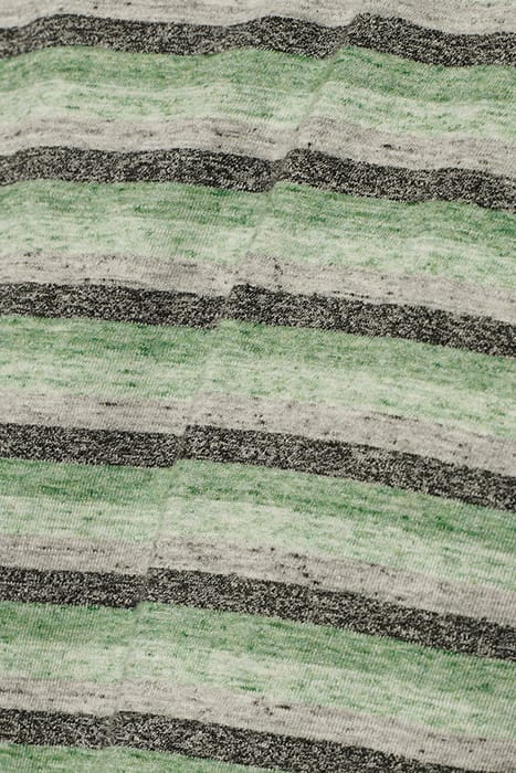 T-SHIRT CREWNECK MELANGE STRIPES GREEN 7