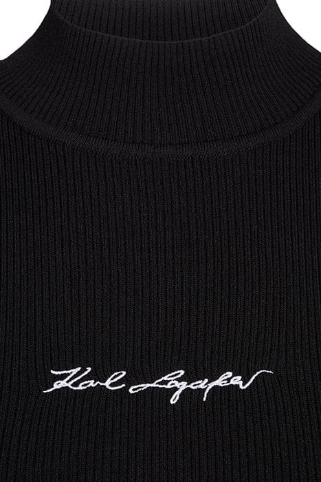 RIBBED KNIT CUT OUT DRESS BLACK 3