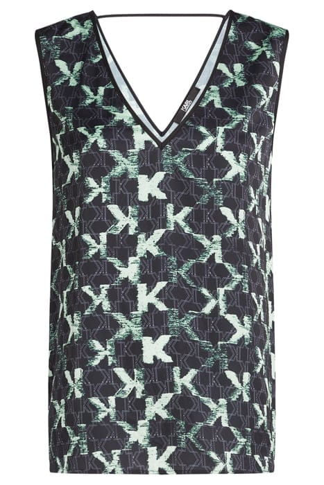 MONOGRAM AOP SLVLESS TOP BLACK 1