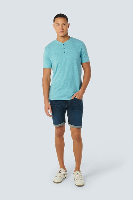 T-SHIRT GRANDDAD MELANGE AQUA 3