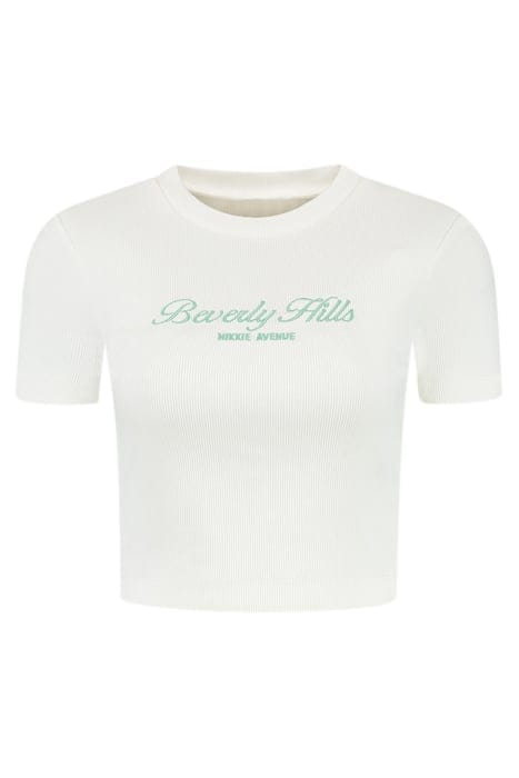 BEVERLY HILLS RIB TOP STAR WHITE 1