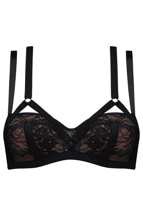 TABOO BLACK AND SAND BALCONY BRA 3