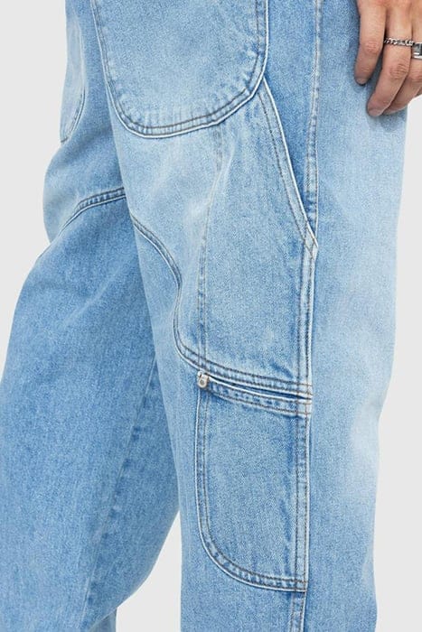 TRUSSARDI – 5 POCKET CARGO LOOSE FIT DENIM INDIGO OPEN HAND  3