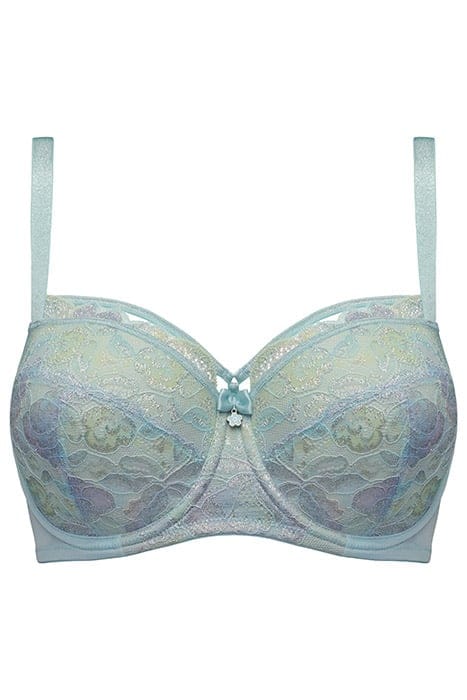 MARIPOSA SPARKLING IRIDESCENT AQUA BALCONY BRA 3