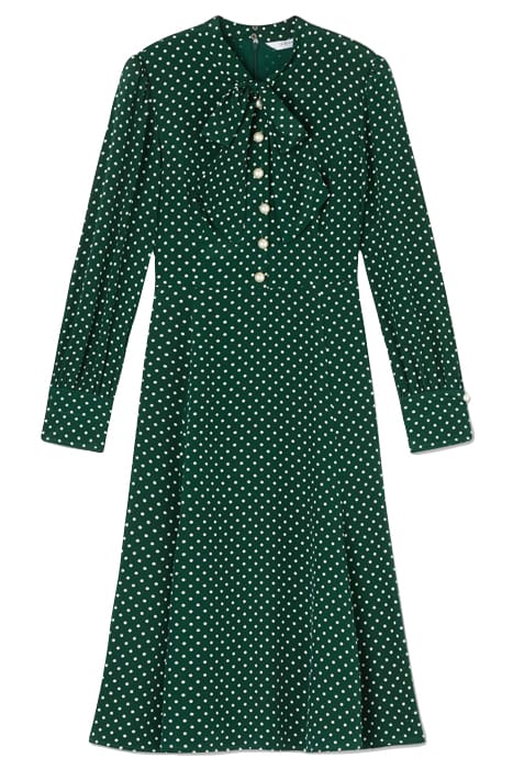 MORTIMER TIE MIDI DRESS GREEN 4