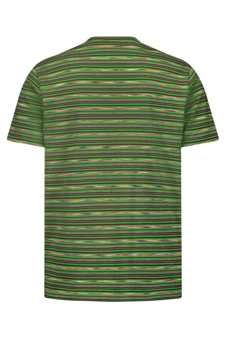 T-SHIRT CREWNECK MULTI COLOURED STRIPES GREEN 5