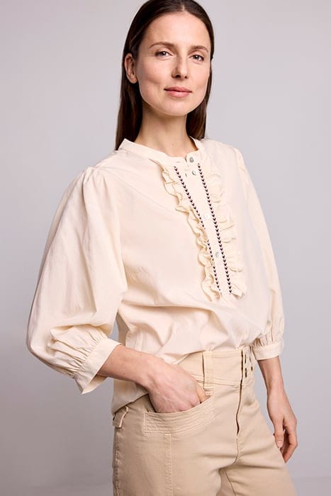 TOP RUFFLES LYOCELL COTTON IVORY 4
