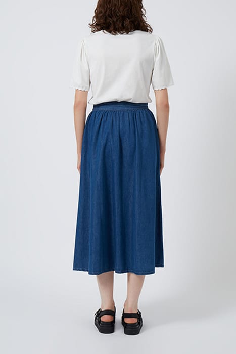 SUMMER CHAMBRAY BUTTN DWN SKRT BLUE 2