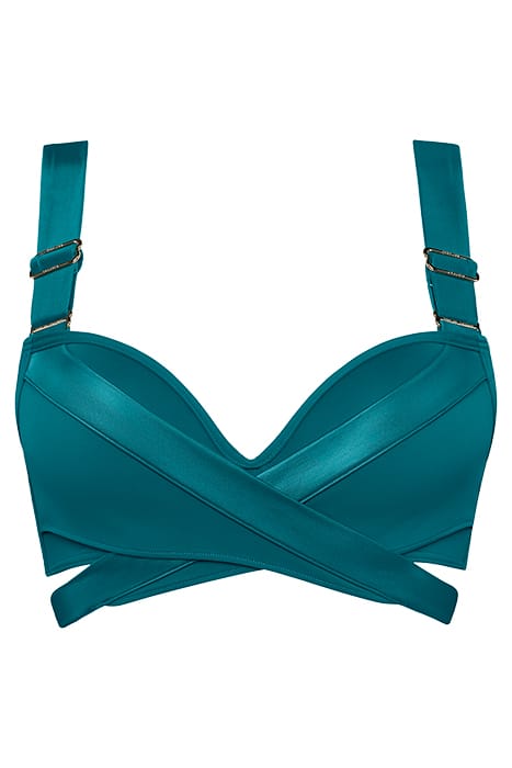 CACHE COEUR QUETZAL GREEN PUSH UP BIKINI TOP 3