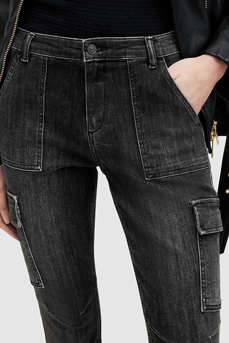 DURAN SKINNY CARGO WASHED BLACK 6